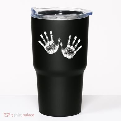 Hello Good Bye Paint Hand Prints Tumbler