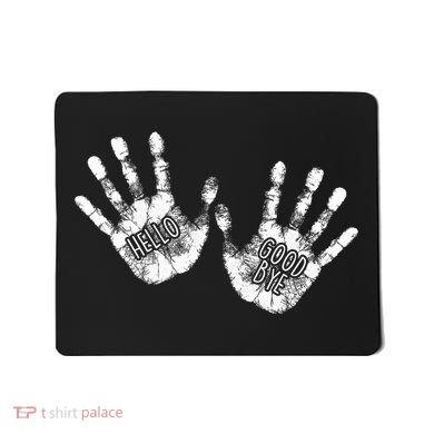 Hello Good Bye Paint Hand Prints Mousepad