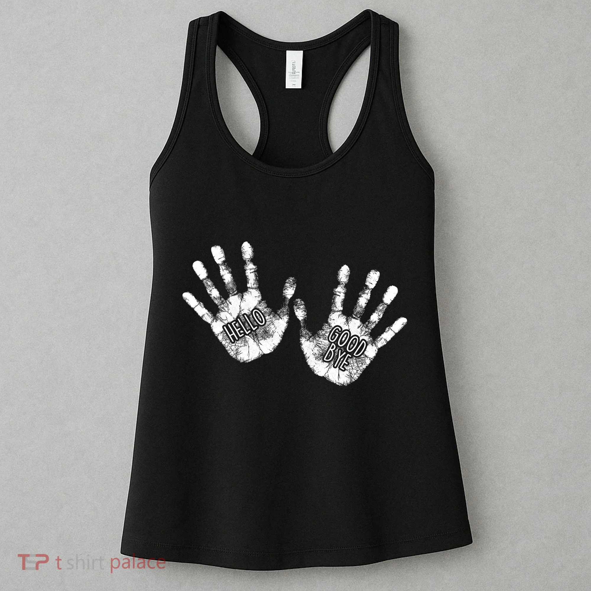 Hello Good Bye Paint Hand Prints Women's Tank Top