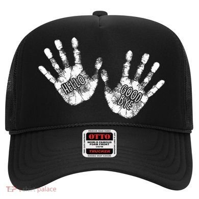 Hello Good Bye Paint Hand Prints Hat