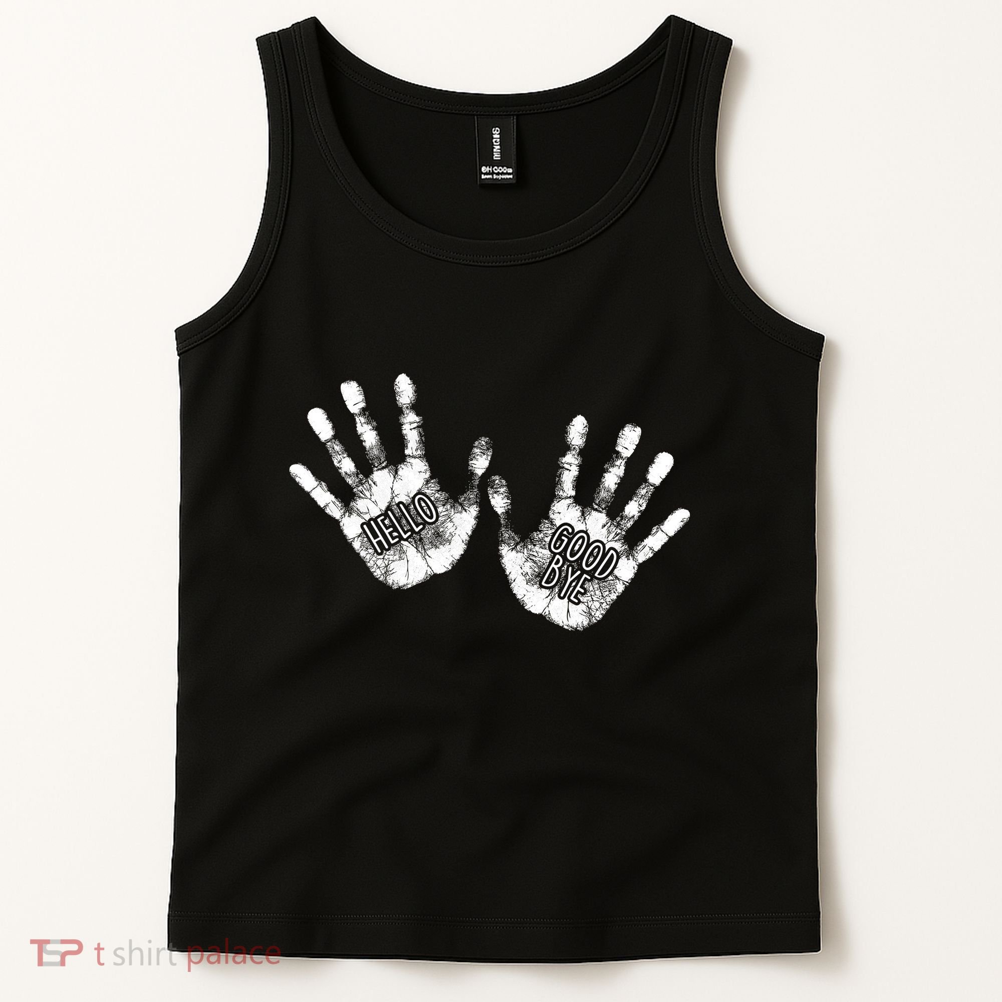 Hello Good Bye Paint Hand Prints Tank Top