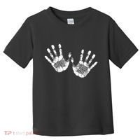 Hello Good Bye Paint Hand Prints Toddler T-Shirt thumb 0