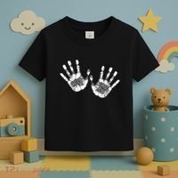 Hello Good Bye Paint Hand Prints Toddler T-Shirt thumb 3