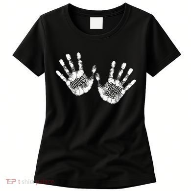 Hello Good Bye Paint Hand Prints Women's T-Shirt