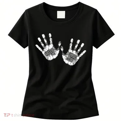 Hello Good Bye Paint Hand Prints Women's T-Shirt
