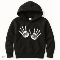 Hello Good Bye Paint Hand Prints Kids Hoodie thumb 0