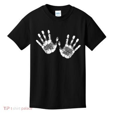 Hello Good Bye Paint Hand Prints Kids T-Shirt
