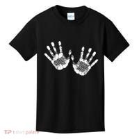 Hello Good Bye Paint Hand Prints Kids T-Shirt thumb 0