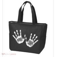 Hello Good Bye Paint Hand Prints Tote Bag thumb 3