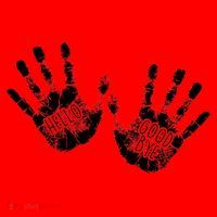 Hello Good Bye Paint Hand Prints Santa Hat thumb 1