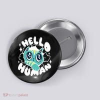 Hello Human Cat Button thumb 0
