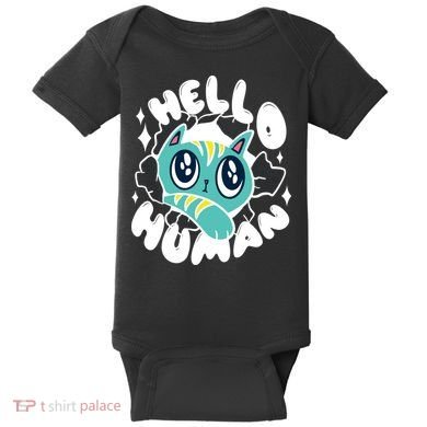 Hello Human Cat Baby Bodysuit