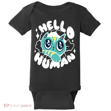 Hello Human Cat Baby Bodysuit