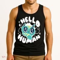 Hello Human Cat Tank Top thumb 3