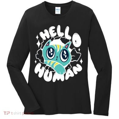 Hello Human Cat Women's Long Sleeve Shirt