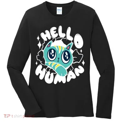 Hello Human Cat Women's Long Sleeve Shirt