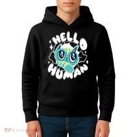 Hello Human Cat Kids Hoodie thumb 4