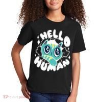 Hello Human Cat Kids T-Shirt thumb 2