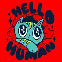Hello Human Cat Santa Hat thumb 1