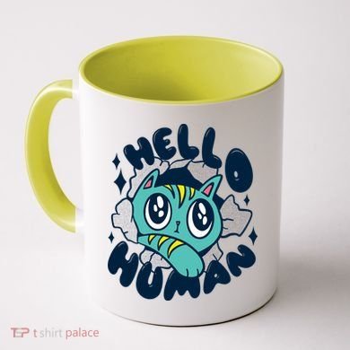 Hello Human Cat Coffee Mug
