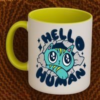 Hello Human Cat Coffee Mug thumb 2