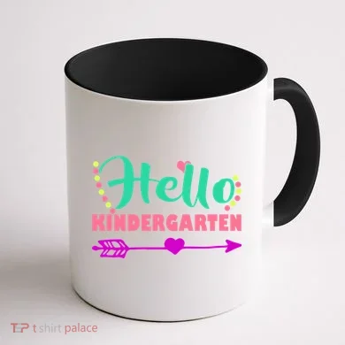 Hello Kindergarten Arrow Coffee Mug back
