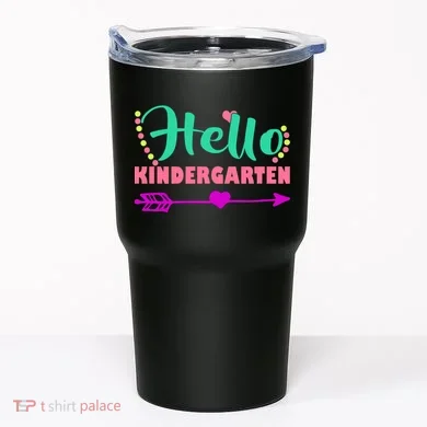 Hello Kindergarten Arrow Tumbler