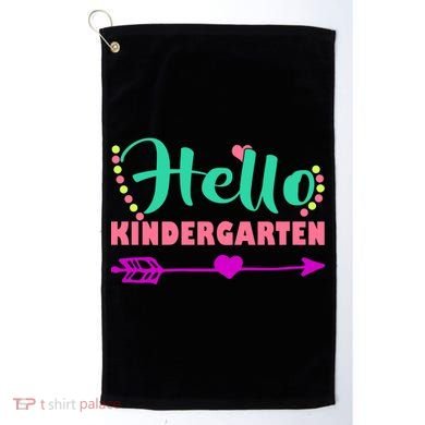 Hello Kindergarten Arrow Golf Towel
