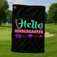 Hello Kindergarten Arrow Golf Towel thumb 1