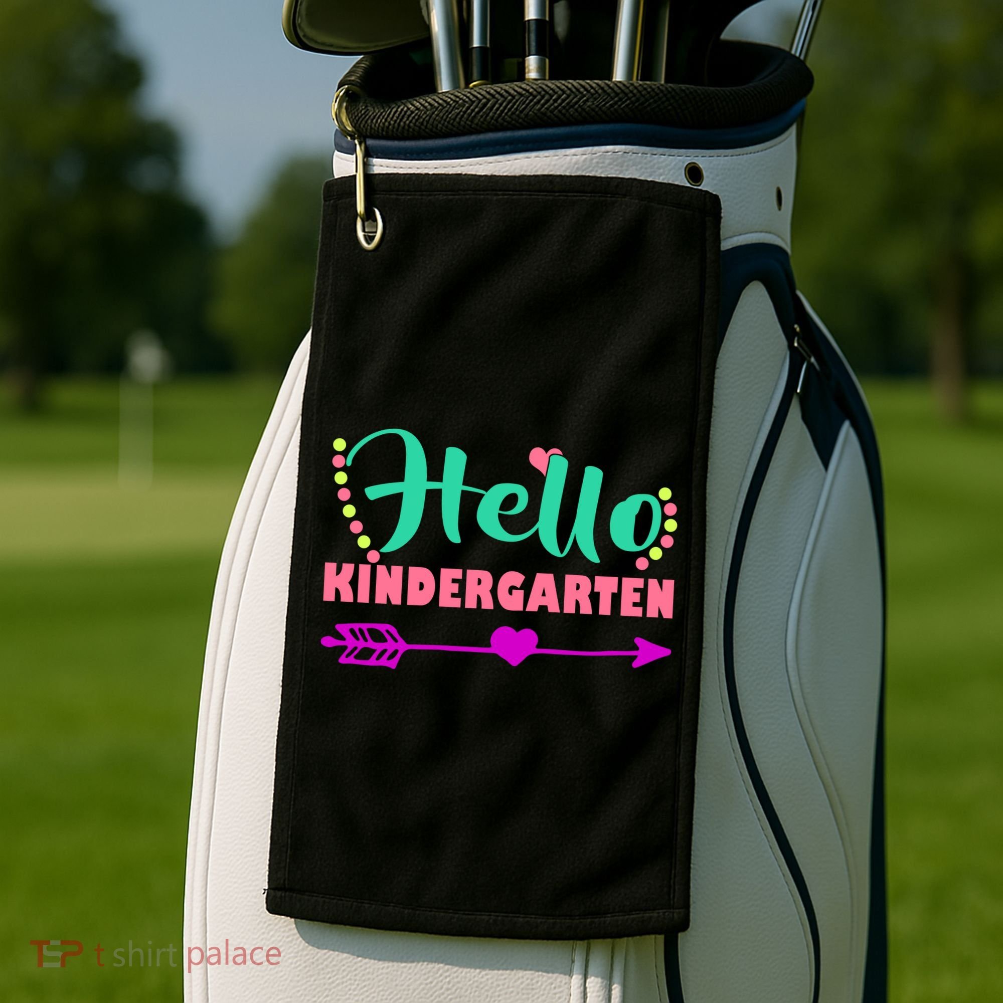 Hello Kindergarten Arrow Golf Towel
