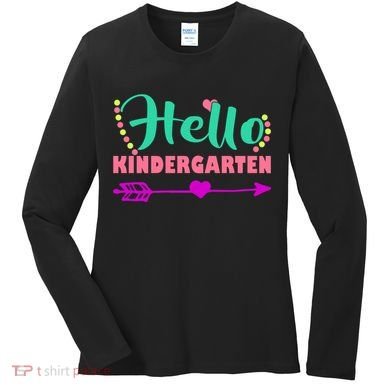 Hello Kindergarten Arrow Women's Long Sleeve Shirt