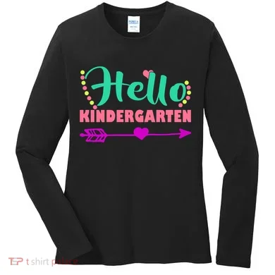 Hello Kindergarten Arrow Women's Long Sleeve Shirt