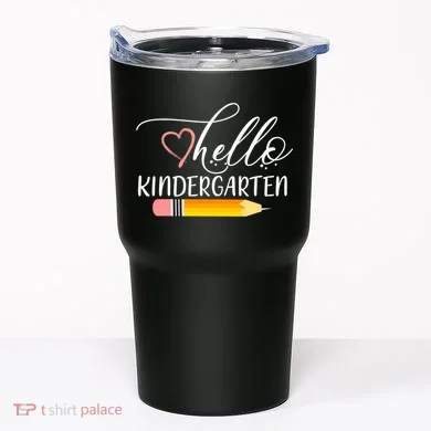 Hello Kindergarten Cute Pencil Tumbler