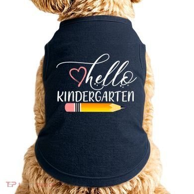Hello Kindergarten Cute Pencil Doggie Tank