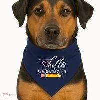 Hello Kindergarten Cute Pencil USA-Made Doggie Bandana thumb 1
