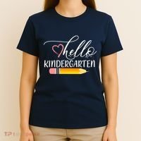 Hello Kindergarten Cute Pencil T-Shirt thumb 4