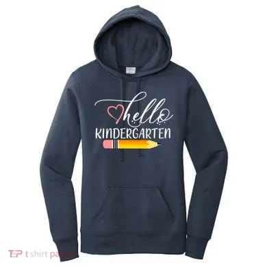Hello Kindergarten Cute Pencil Women's Hoodie
