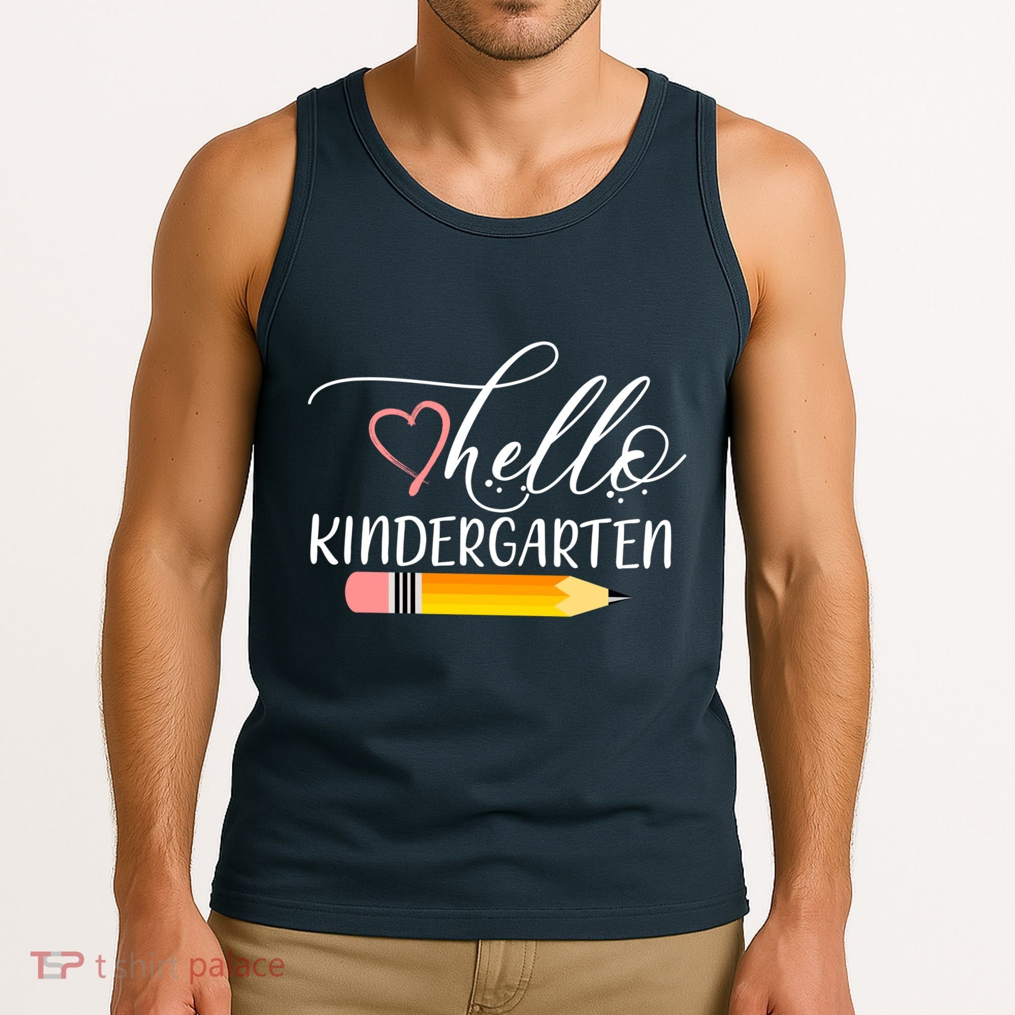 Hello Kindergarten Cute Pencil Tank Top