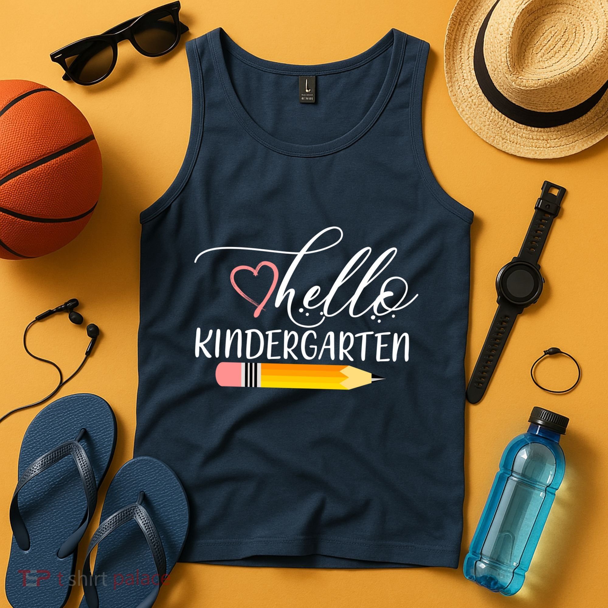 Hello Kindergarten Cute Pencil Tank Top