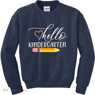 Hello Kindergarten Cute Pencil Kids Sweatshirt