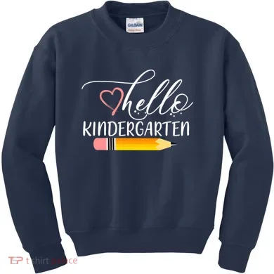 Hello Kindergarten Cute Pencil Kids Sweatshirt