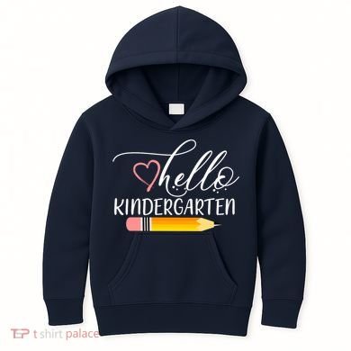 Hello Kindergarten Cute Pencil Kids Hoodie