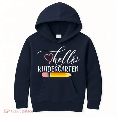 Hello Kindergarten Cute Pencil Kids Hoodie