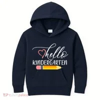 Hello Kindergarten Cute Pencil Kids Hoodie thumb 0