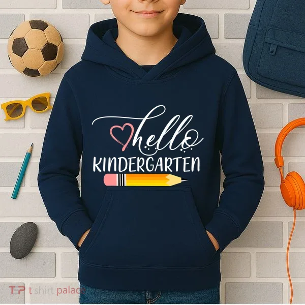 Hello Kindergarten Cute Pencil Kids Hoodie