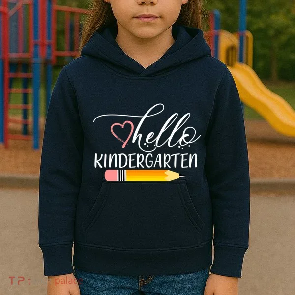 Hello Kindergarten Cute Pencil Kids Hoodie