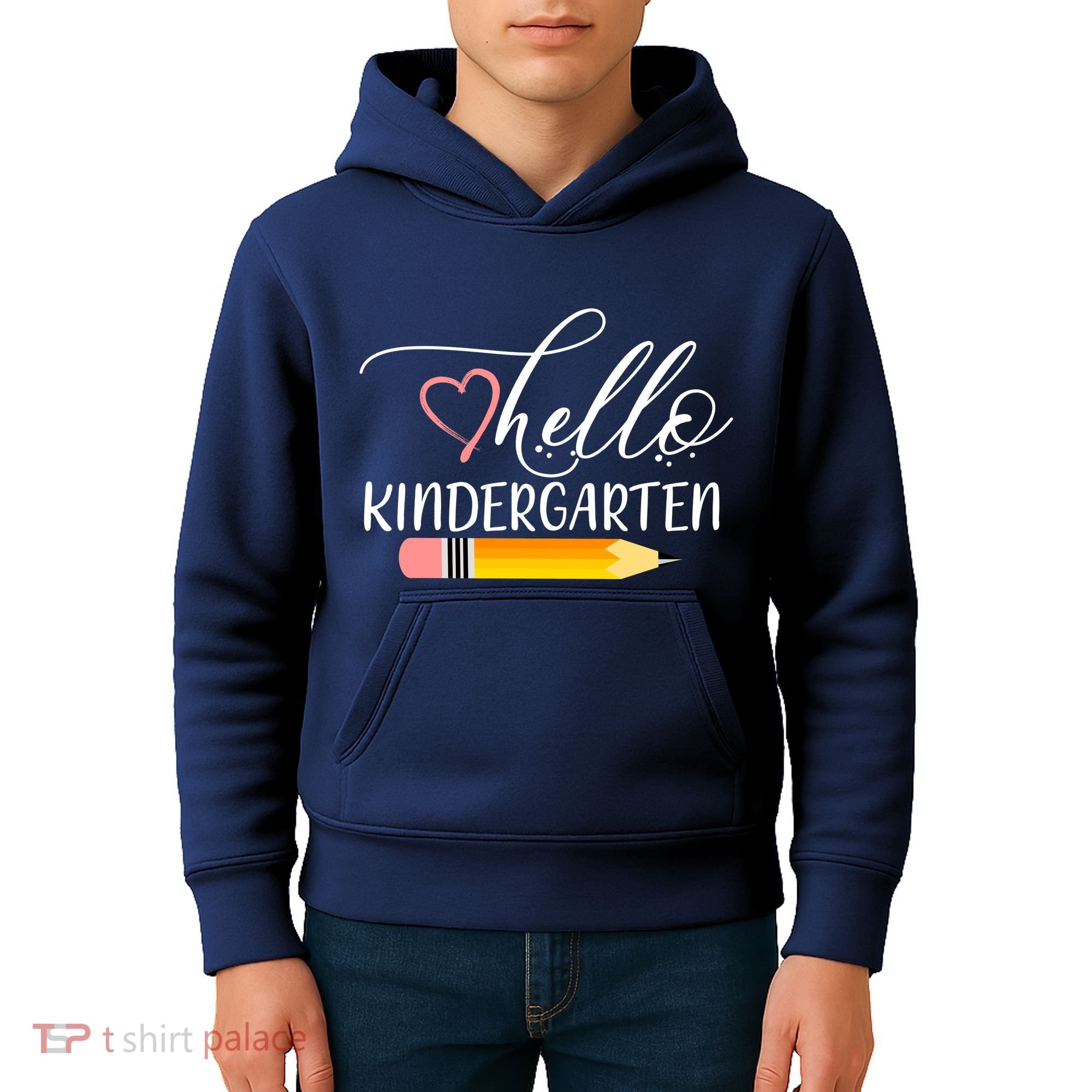 Hello Kindergarten Cute Pencil Kids Hoodie