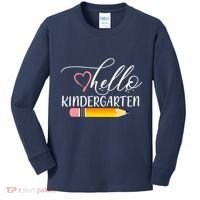 Hello Kindergarten Cute Pencil Kids Long Sleeve Shirt thumb 0