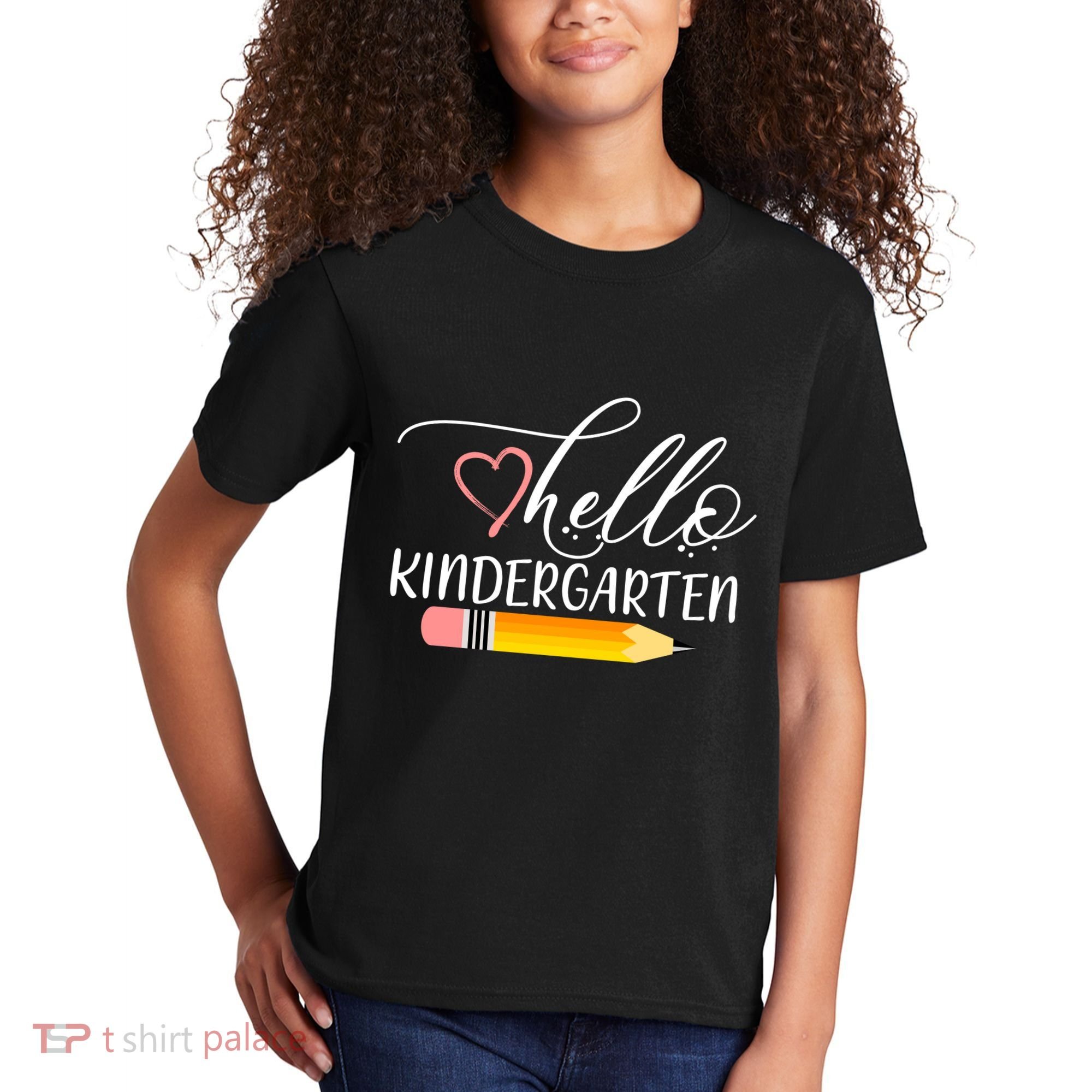 Hello Kindergarten Cute Pencil Kids T-Shirt