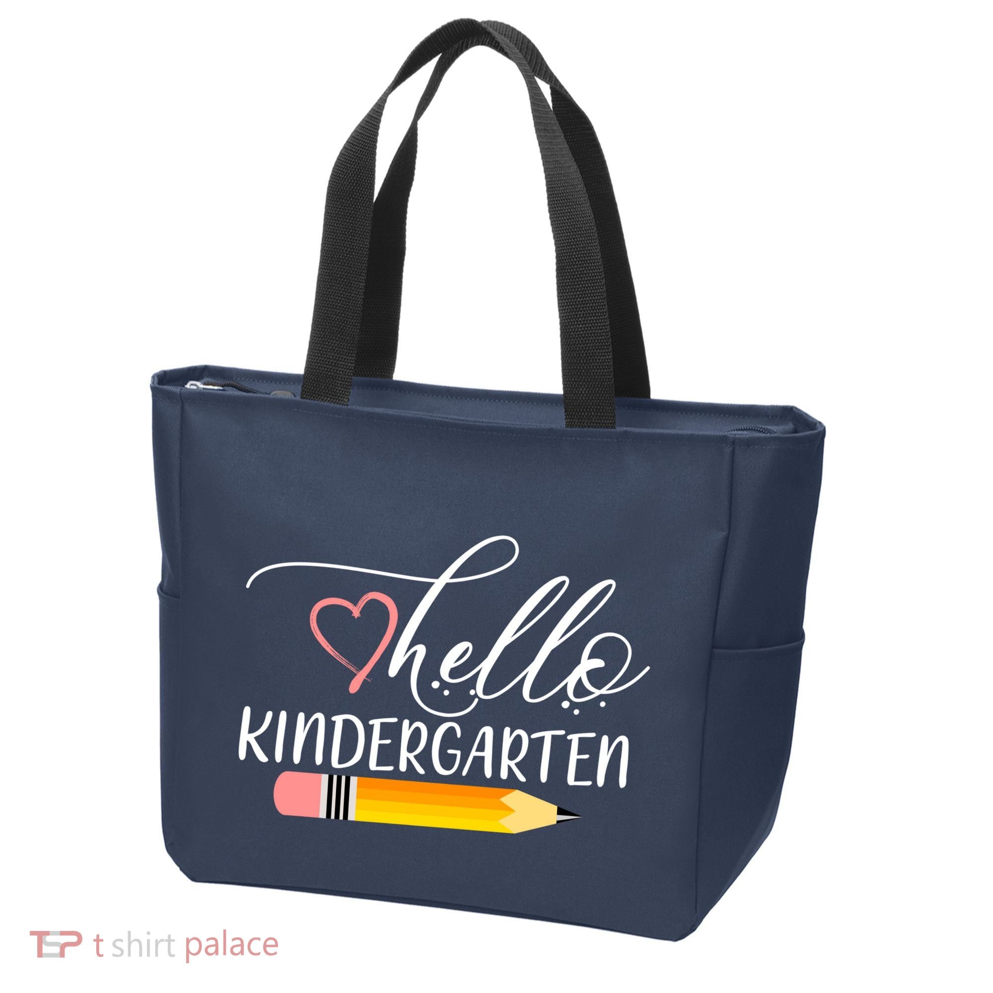 Hello Kindergarten Cute Pencil Tote Bag